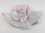 Панама дитяча 48, 50, 52, 54 розмір бавовна для дівчинки панамка головні убори рожева (ПД125), фото 3