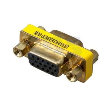 Перехідник гн.VGA - гн.VGA, gold, пластик