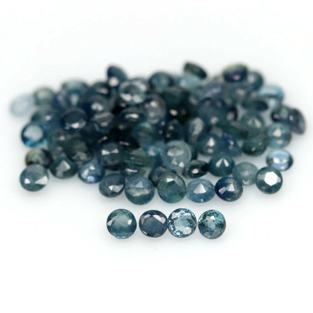 7.28 кт. Природний синій сапфір 2.4 мм 89 шт.