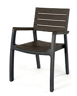 Стул садовый пластиковый Keter Harmony armchair, серо-коричневый