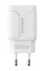 Зарядний пристрій (швидка зарядка) для телефону Borofone BA37A 2xUSB Quick Charge 3.0 12 W Білий, фото 3