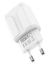 Зарядний пристрій (швидка зарядка) для телефону Borofone BA37A 2xUSB Quick Charge 3.0 12 W Білий, фото 5