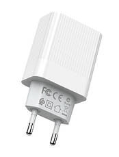 Зарядний пристрій (швидка зарядка) для телефону Borofone BA40A 3xUSB Quick Charge 3.0 18 W Білий, фото 6