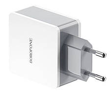 Зарядний пристрій (швидка зарядка) для телефону Borofone BA43A 4xUSB Quick Charge 18 Вт Білий, фото 4