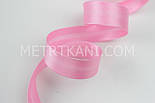 Бейка атласна рожевого кольору, ширина 15 мм No А 2-26, фото 3
