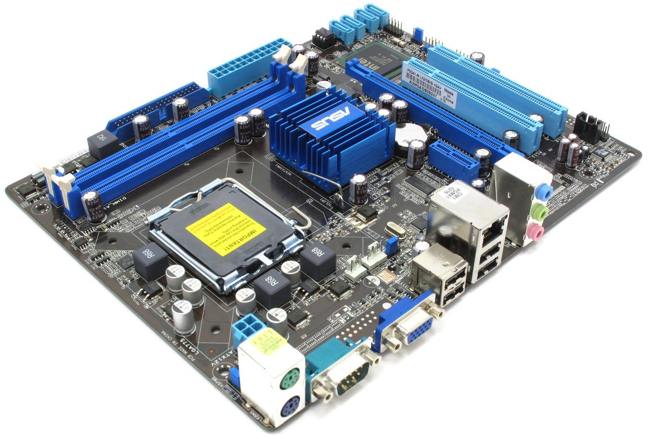 Материнська плата ASUS P5G41-M LX2 / GB , підтримка Xeon, (б/у) s775 + задня планка