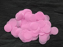 Аксесуари для свята конфеті кружечки рожевий 23ммх23мм 100грам