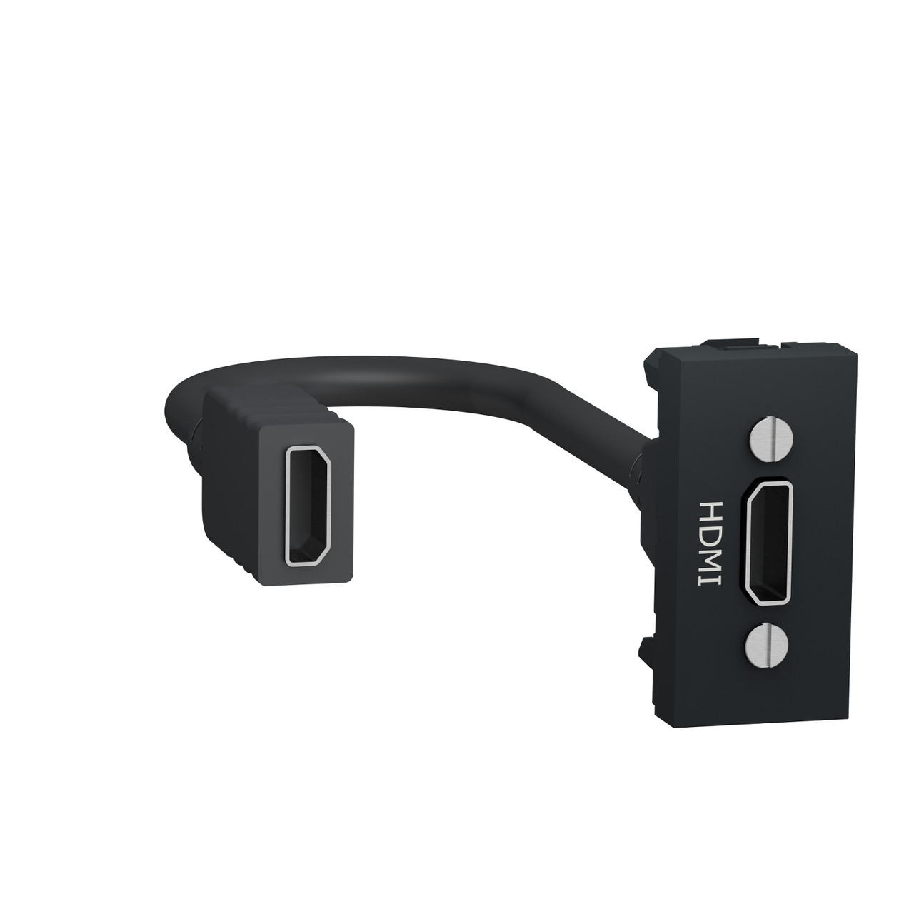 Розетка HDMI 1 модуль антрацит Unica New Schneider Electric для смарт-дому