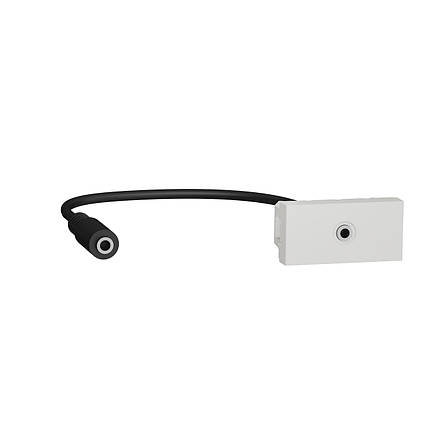 Розетка Minijack 1 модуль біла Unica New Schneider Electric для розумного дому, фото 1