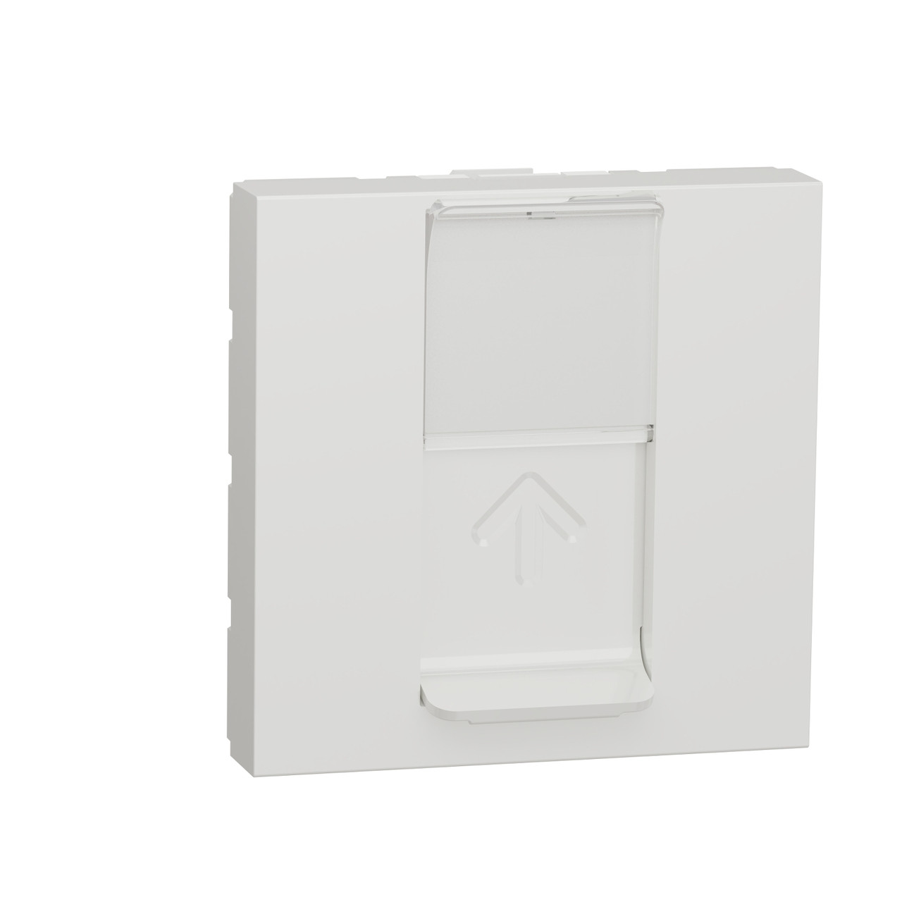 Розетка комп'ютерна RJ45 Schneider Electric Unica New, одинарна, 2 модулі, біла