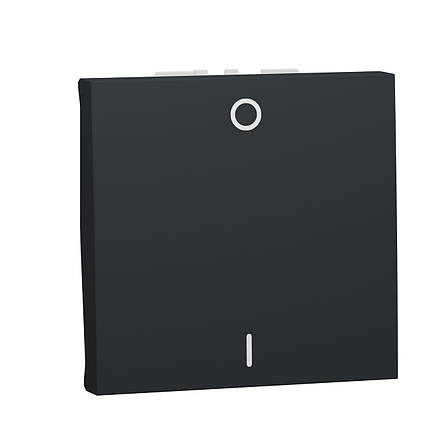 Двополюсний вимикач Schneider Electric Unica New 16А антрацит, 2 модулі, фото 1