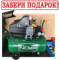 Компрессор 1.5 кВт, 24л, 198л/мин NOWA KBN 220-24