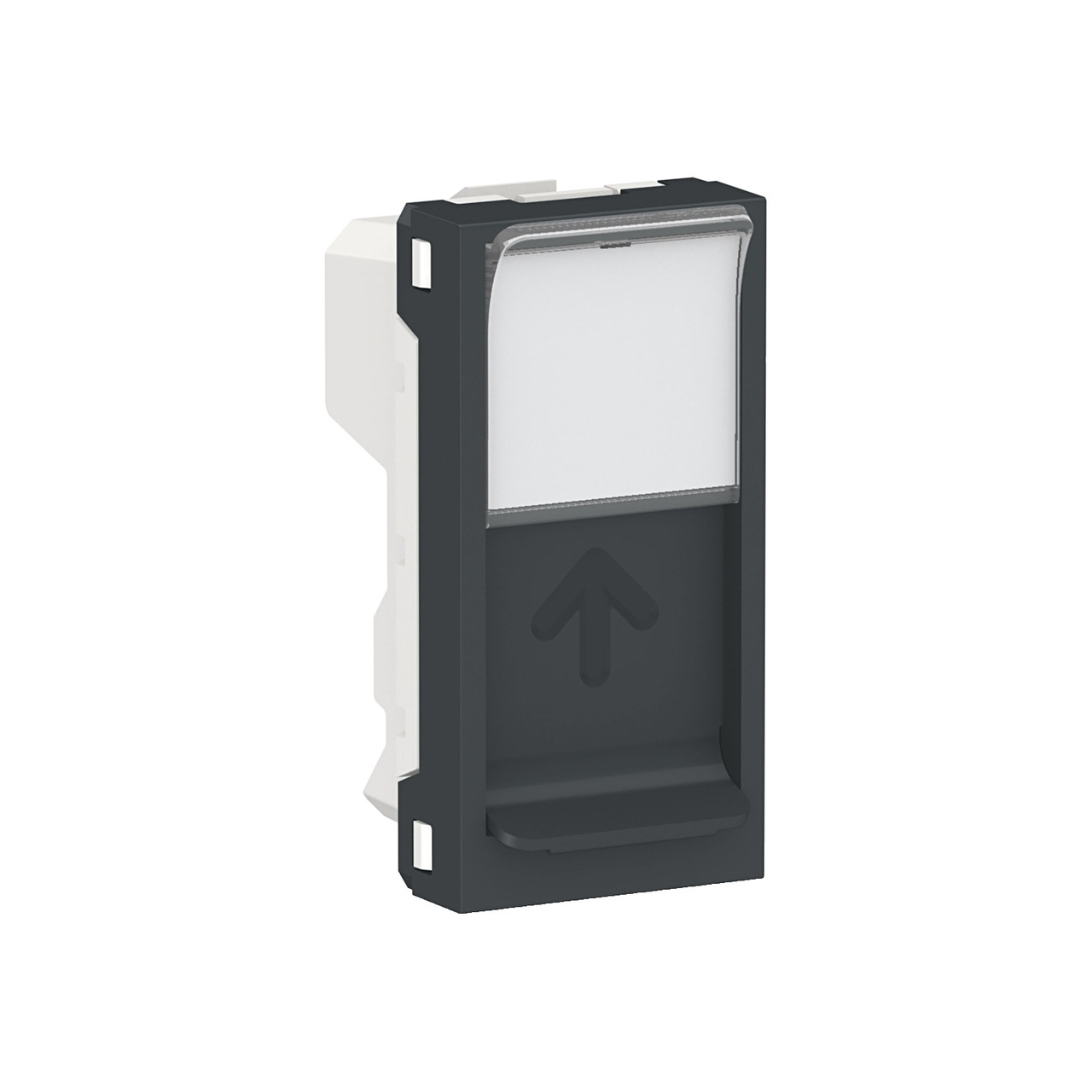 Центральна плата RJ45 Keystone Systimax 1 модуль антрацит Unica New Schneider Electric