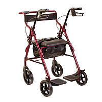 Роллер на колесах, складной, алюминий, легкий с сиденьем и корзиной для вещей OSD-Rolly2