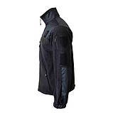 Куртка тактична Фліс "Поліція" зі вставками Мембрани Чорна, фото 2