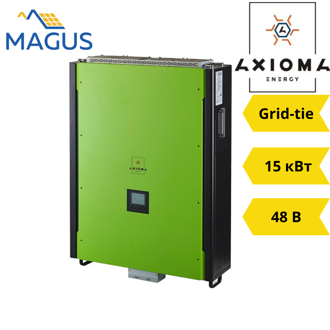 Гібридний інвертор Axioma ISGRID 15 000 (15 кВт 3 фази 2 МРРТ)