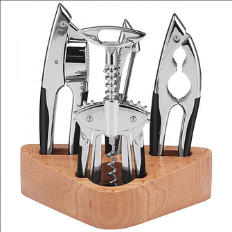 Набір для відкривання банок, штопор, горіхокол, овощечистка