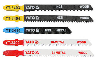 Набір полотен для електролобзика універсальний, 5 шт. //YATO BI-METAL 75-100 мм