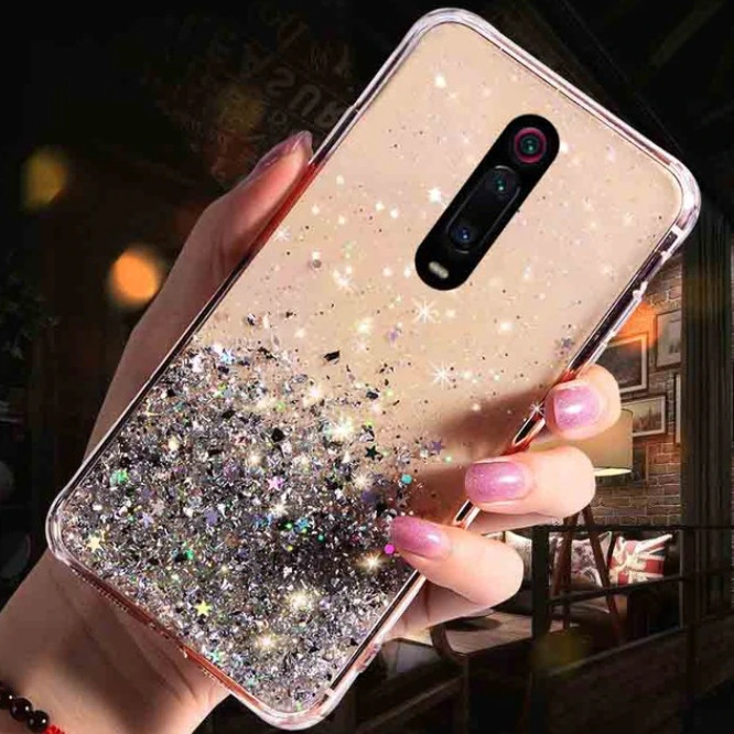 Блискучий чохол з срібною фольгою Xiaomi Redmi K30, фото 1