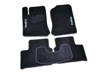 Ворсові килимки для Opel Insignia (2009-) Текстильні у салон авто (чорний) (StingrayUA.)