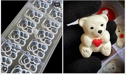 No 245 Ведмедика дитяча полікарбонатна форма для шоколадних цукерок Туреччина Implast