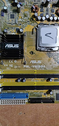 Мат. плата ASUS P5L-VM1394 LGA775 i945G PCI-E+SVGA+GbLAN+1394 SATA MicroATX 4DDR2 № 210403, фото 2