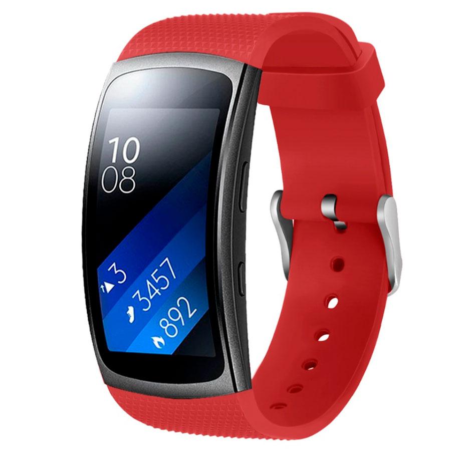 Силіконовий ремінець Primo Classic для Samsung Gear Fit 2 / Fit 2 Pro (SM-R360 / R365) - Red Shape