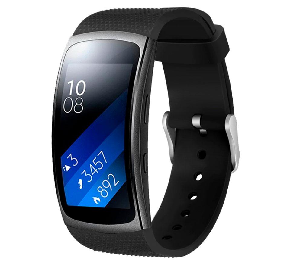 Силіконовий ремінець Primo Classic для Samsung Gear Fit 2 / Fit 2 Pro (SM-R360 / R365) - Black Shape