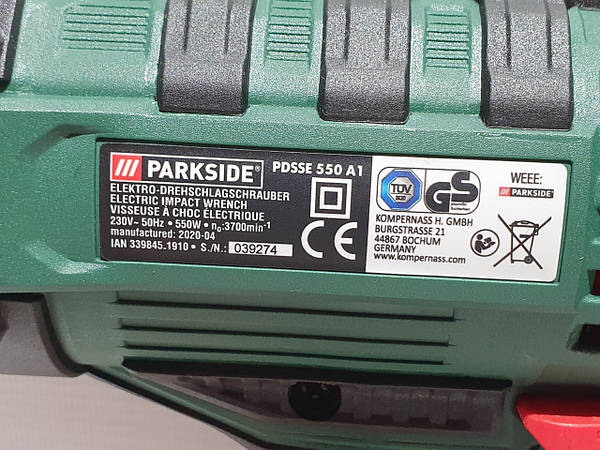 Электрический ударный гайковерт Parkside PDSSE 550 A1: продажа, цена в  Черниговской области. Электрические гайковерты от 
