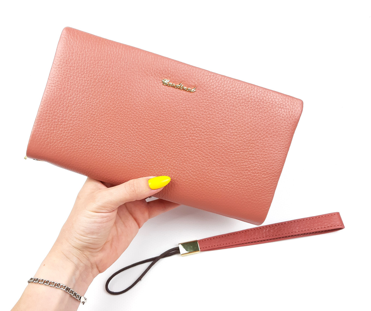 Жіночий гаманець на блискавці Cardinal 21.5 х 12 х 3 см Рожевий