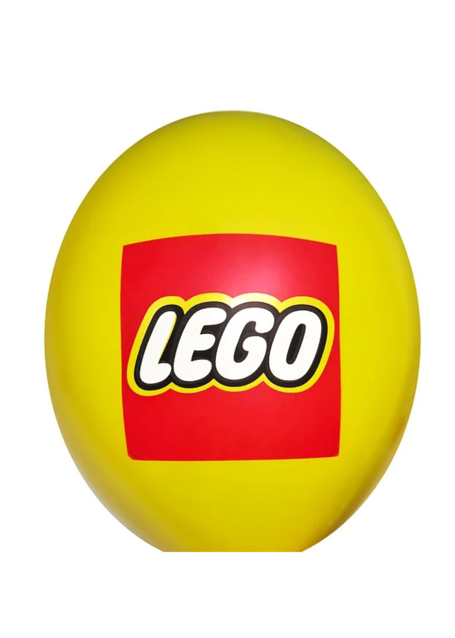 Куля 12" (30 см) Lego / Лего на жовтому