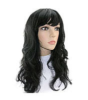 Перука карнавальна чорна хвиляста