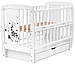 Ліжко Babyroom Жирафик маятник, ящик, відкидний бік DJMYO-3 бук біле, фото 5