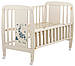 Ліжко Babyroom Жирафик відкидний бік, колеса DJO-01 бук слонова кістка, фото 3