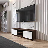 Тумба ТВ під телевізор, тб тумба з полицею на 2 двері з фасадами без ручок R-14, фото 8