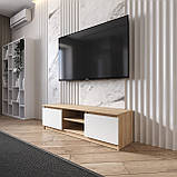Тумба ТВ під телевізор, тб тумба з полицею на 2 двері з фасадами без ручок R-14, фото 4
