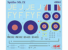 SPITFIRE MK. IX. Збірна пластикова модель літака в масштабі 1/48. ICM 48061, фото 2