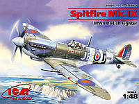 SPITFIRE MK. IX. Сборная пластиковая модель самолета в масштабе 1/48. ICM 48061