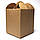 Коробка для паски, пряникового будинку крафт 160х160х190 мм, фото 2