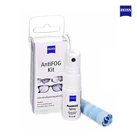 Zeiss Anti-fog. Набір Антифог від запотівання. Спрей 15 мл + серветка, фото 2