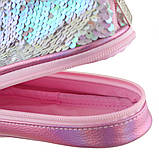 Пенал м'який YES TP-24 "Sneakers with sequins" pink, фото 3