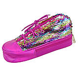 Пенал м'який YES TP-24 "Sneakers with sequins" rainbow, фото 3
