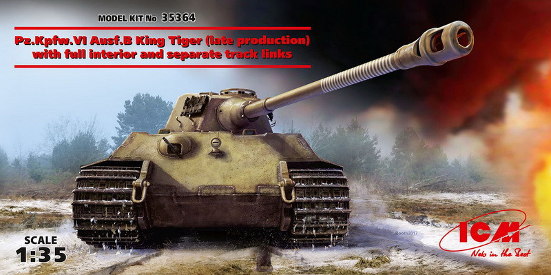 Пластикова модель 1/35 ICM 35364 німецький танк Pz.Kpfw.VI Ausf.B King Tiger with full interior