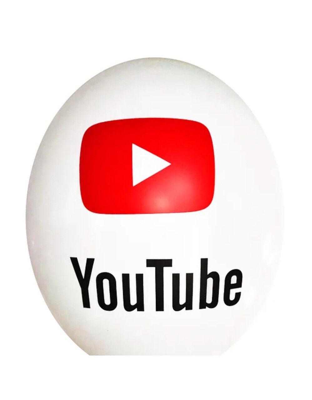 Куля 12" (30 см) YouTube кнопка на білому