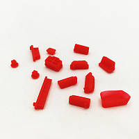 Заглушки от пыли для ноутбука силиконовые 13 шт Красный