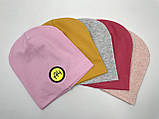 Дитяча трикотажна шапочка ковпак для дівчинки «А4», ОПТ, фото 3