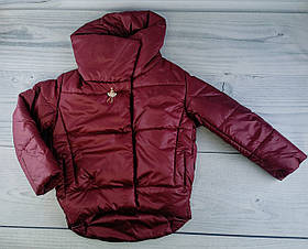Весняна куртка для дівчаток Зефірка Бордо Papali Україна зріст 116 см, 6 років