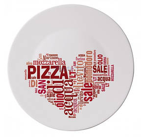 Блюдо "I LOVE PIZZ RED" для пиці RONDA 33 см 419320F77321753 BORMIOLI ROCCO
