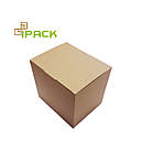 Коробка картонна самозбірна 200х160х180 мм бура крафт мікрогофрокартон, фото 2