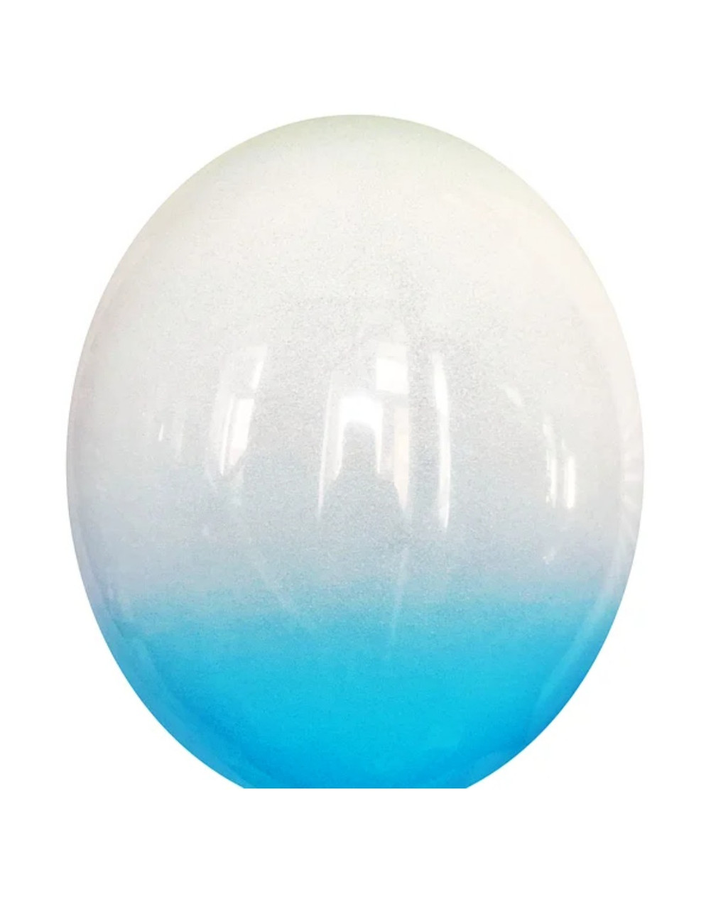 Куля 12" (30 см) Омбре біло-блакитне